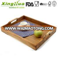 Classic large cheap wood serving tray, wooden tray for coffee or tea